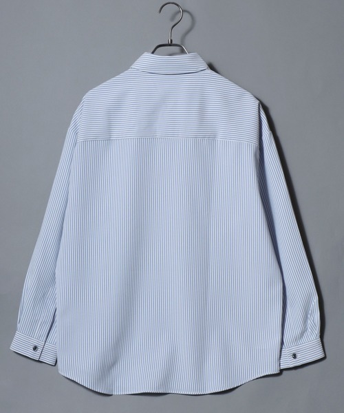 ANPAS(アンパス)の「MADE IN JAPAN Reflax(R)Long-Sleeve Stripe Shirt /日本製 リフラクス 長袖 ストライプシャツ メンズ トップス 国産<S-Lサイズ>(シャツ/ブラウス・メンズ・ベージュ/ブルー/グリーン/ブラック・M/S/L)」の15枚目の写真