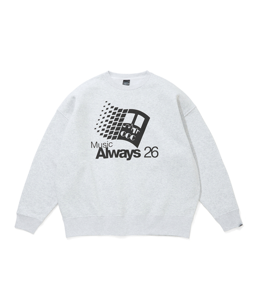 is-ness(イズネス)の「CCC*IS-NESS SWEATSHIRT MUSIC ALWAYS(スウェット・メンズ・ライトグレー・LARGE)」の1枚目の写真