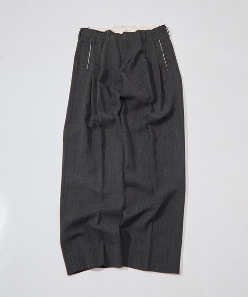 ISSUETHINGS(イシューシングス)の「【ISSUETHINGS/イシューシングス】TYPE118 (WOOL HERRINGBONE)(スラックス・メンズ・ダークグレー・3/2)」の9枚目の写真