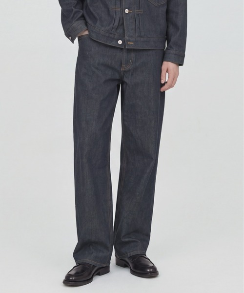UNITED TOKYO(ユナイテッドトウキョウ)の「【新作】SUPIMA DENIM ワイドストレートパンツ(デニムパンツ・メンズ・インディゴブルー/ブラック・1/2)」の1枚目の写真
