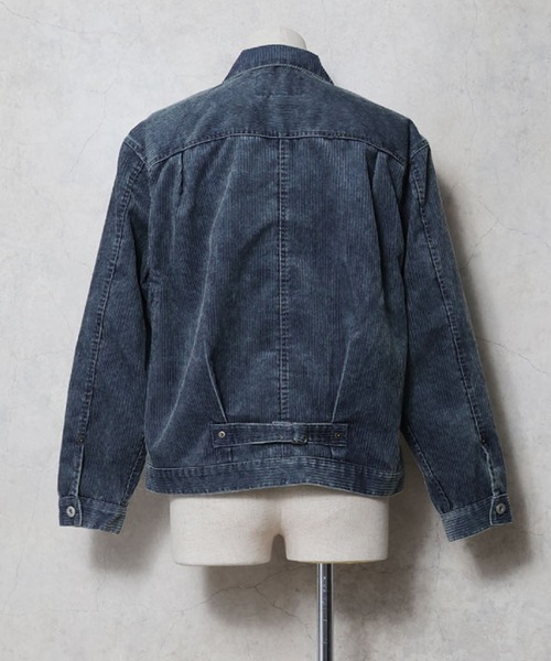 HOUSTON（ヒューストン）の「HOUSTON ヒューストン TYPE1 WASHED CORDUROY JACKET / タイプ1 ウォッシュド コーデュロイ トラッカージャケット（ブルゾン・メンズ・ブラウン/ネイビー/ブラック・L/XL/M）」の6枚目の写真