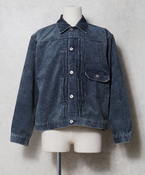 HOUSTON（ヒューストン）の「HOUSTON ヒューストン TYPE1 WASHED CORDUROY JACKET / タイプ1 ウォッシュド コーデュロイ トラッカージャケット（ブルゾン・メンズ・ブラウン/ネイビー/ブラック・L/XL/M）」の10枚目の写真