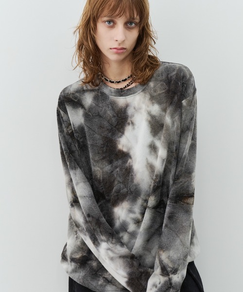 AFF AIVER(エイエフエフアイバー)の「AFF AIVER ムラ染めニットL/S TEE(Tシャツ/カットソー・メンズ・ブラック/ネイビー/カーキ・LARGE/MEDIUM/SMALL)」の4枚目の写真