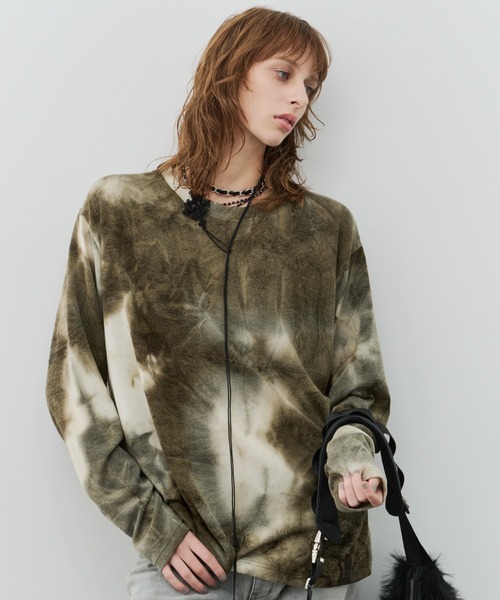 AFF AIVER(エイエフエフアイバー)の「AFF AIVER ムラ染めニットL/S TEE(Tシャツ/カットソー・メンズ・ブラック/ネイビー/カーキ・LARGE/MEDIUM/SMALL)」の21枚目の写真
