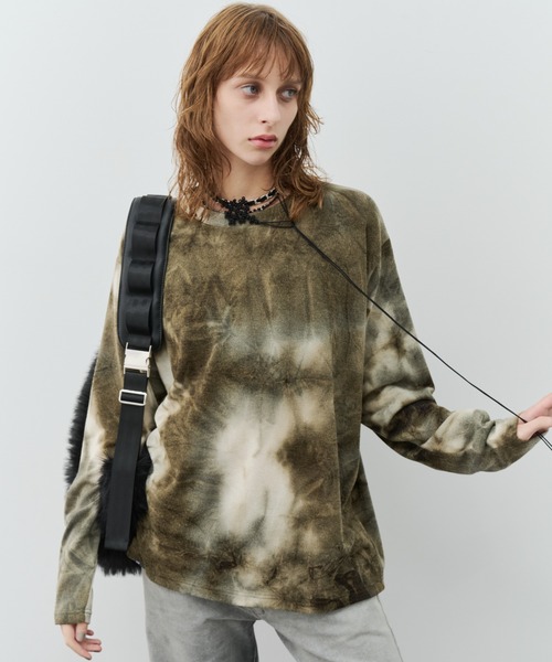 AFF AIVER(エイエフエフアイバー)の「AFF AIVER ムラ染めニットL/S TEE(Tシャツ/カットソー・メンズ・ブラック/ネイビー/カーキ・LARGE/MEDIUM/SMALL)」の22枚目の写真