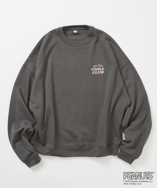 FREAK'S STORE(フリークスストア)の「限定展開 PEANUTS 別注 ビックシルエット チルクラブ スウェット(スウェット・メンズ・グレー/ネイビー/チャコールグレー・SMALL/LARGE/MEDIUM)」の10枚目の写真