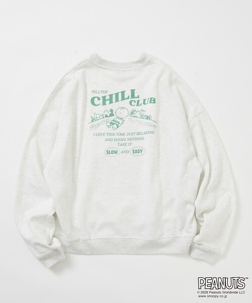 FREAK'S STORE(フリークスストア)の「限定展開 PEANUTS 別注 ビックシルエット チルクラブ スウェット(スウェット・メンズ・グレー/ネイビー/チャコールグレー・SMALL/LARGE/MEDIUM)」の13枚目の写真