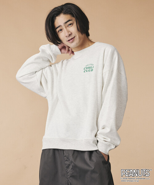 FREAK'S STORE(フリークスストア)の「限定展開 PEANUTS 別注 ビックシルエット チルクラブ スウェット(スウェット・メンズ・グレー/ネイビー/チャコールグレー・SMALL/LARGE/MEDIUM)」の19枚目の写真