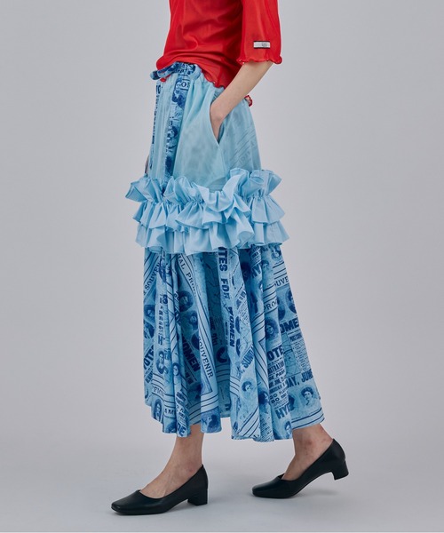 NON TOKYO（ノントーキョー）の「FRILL MESH MINI SKIRT（スカート・レディース・ブルー/ピンク/ホワイト・FREE）」の3枚目の写真