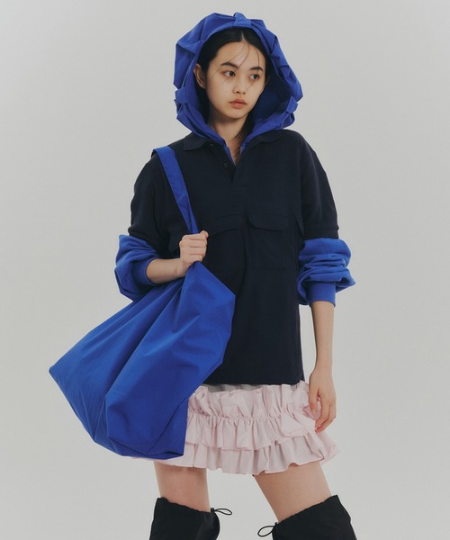NON TOKYO（ノントーキョー）の「FRILL MESH MINI SKIRT（スカート・レディース・ブルー/ピンク/ホワイト・FREE）」の4枚目の写真