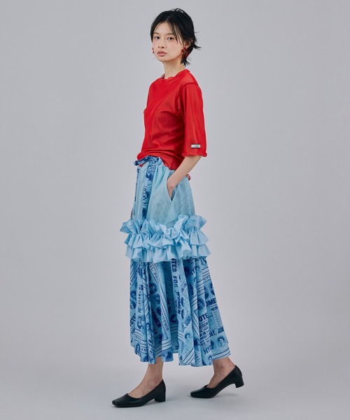 NON TOKYO（ノントーキョー）の「FRILL MESH MINI SKIRT（スカート・レディース・ブルー/ピンク/ホワイト・FREE）」の5枚目の写真