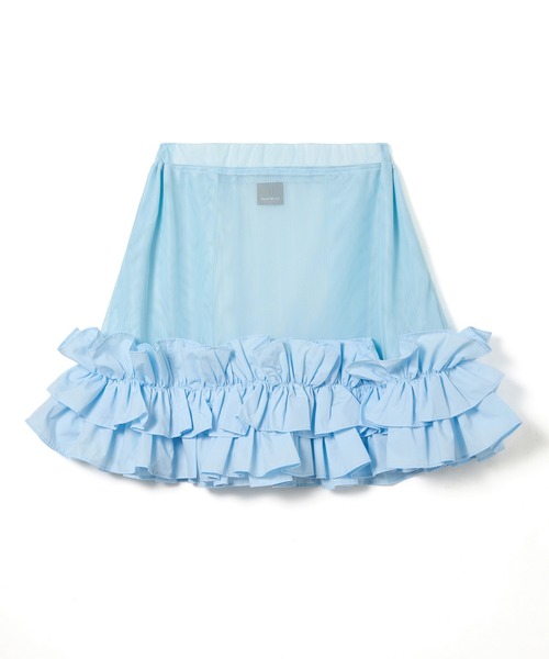 NON TOKYO（ノントーキョー）の「FRILL MESH MINI SKIRT（スカート・レディース・ブルー/ピンク/ホワイト・FREE）」の7枚目の写真