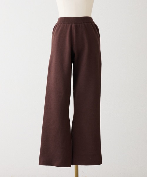 one after another NICE CLAUP(ワンアフターアナザーナイスクラップ)の「【Seemi.】ニットパンツ【セットアップ可能/ニット別売り】(その他パンツ・レディース・ブラウン/ベージュ/アイボリー・FREE)」の2枚目の写真