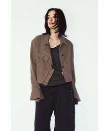 2way cropped frill jacket