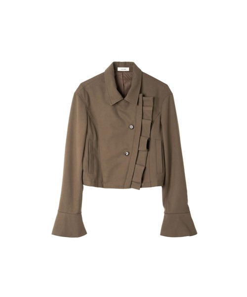 Knuth Marf(クヌースマーフ)の「2way cropped frill jacket(その他アウター・レディース・ベージュ/ブラック・FREE)」の3枚目の写真