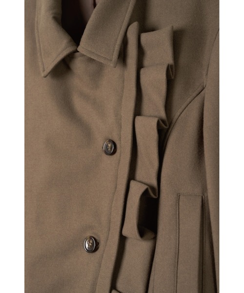 Knuth Marf(クヌースマーフ)の「2way cropped frill jacket(その他アウター・レディース・ベージュ/ブラック・FREE)」の5枚目の写真