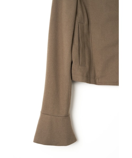 Knuth Marf(クヌースマーフ)の「2way cropped frill jacket(その他アウター・レディース・ベージュ/ブラック・FREE)」の8枚目の写真