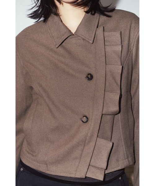 Knuth Marf(クヌースマーフ)の「2way cropped frill jacket(その他アウター・レディース・ベージュ/ブラック・FREE)」の15枚目の写真
