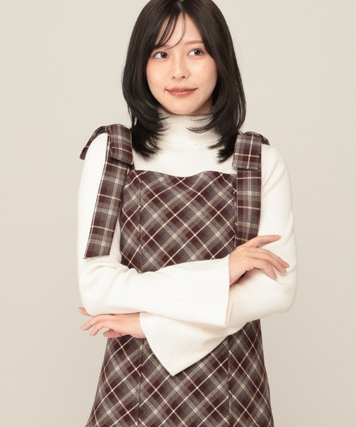 Heather(ヘザー)の「アソート袖フレアピタニット 1084704(ニット/セーター・レディース・ホワイト系その他/ブラック/ブラック系その他/アイボリー・FREE)」の1枚目の写真