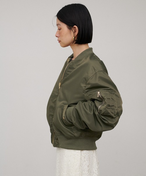 LARUTA(ラルータ)の「【LARUTA】タフタ×メッシュリバーシブルMA-1(MA-1・レディース・ブラウン/グレイッシュベージュ/ブラック/カーキ・FREE)」の22枚目の写真