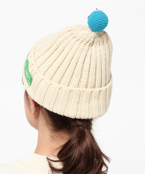 BOOFOOWOO（ブーフーウー）の「ニットキャップクッキーモンスター（ニットキャップ/ビーニー・ブラック/オフホワイト/カラフル・LARGE/SMALL）」の11枚目の写真