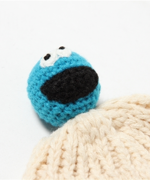 BOOFOOWOO（ブーフーウー）の「ニットキャップクッキーモンスター（ニットキャップ/ビーニー・ブラック/オフホワイト/カラフル・LARGE/SMALL）」の12枚目の写真