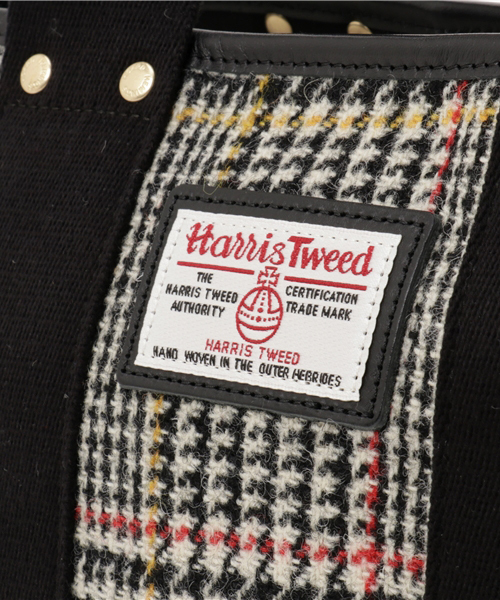 HARRIS TWEED（ハリスツイード）の「【Harris Tweed】ハリスツイード トートバッグS         （トートバッグ・レディース・ダークグレー/ダークグリーン・ONE SIZE）」の4枚目の写真