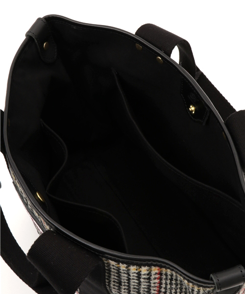 HARRIS TWEED（ハリスツイード）の「【Harris Tweed】ハリスツイード トートバッグS         （トートバッグ・レディース・ダークグレー/ダークグリーン・ONE SIZE）」の7枚目の写真