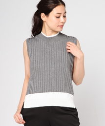 LOVELESS | 【LOVELESS】WOMENS ワイドリブノースリーブニット(ニット/セーター)