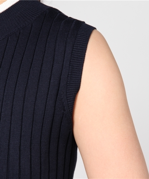 LOVELESS（ラブレス）の「【LOVELESS】WOMENS ワイドリブノースリーブニット（ニット/セーター・レディース・ベージュ/ネイビー/グレー・36/34）」の8枚目の写真