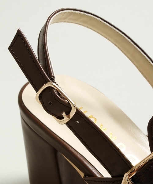 WEGO（ウィゴー）の「WEGO/バックルミュールシューズ（サンダル・レディース・ブラウン/ブラック・LARGE/MEDIUM）」の7枚目の写真