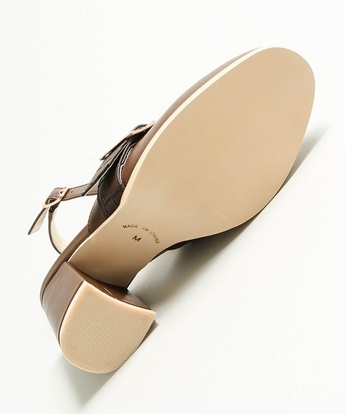 WEGO（ウィゴー）の「WEGO/バックルミュールシューズ（サンダル・レディース・ブラウン/ブラック・LARGE/MEDIUM）」の11枚目の写真