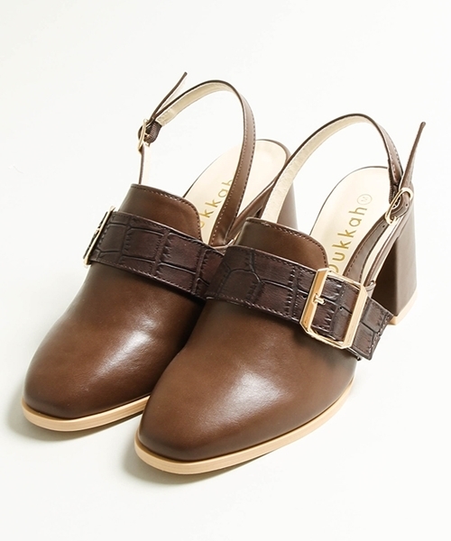 WEGO（ウィゴー）の「WEGO/バックルミュールシューズ（サンダル・レディース・ブラウン/ブラック・LARGE/MEDIUM）」の13枚目の写真