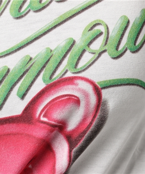 HYSTERIC GLAMOUR(ヒステリックグラマー)の「BEAR POPSICLE プリント ビッグTシャツ(Tシャツ/カットソー・レディース・レッド/グリーン/ブラック/ネイビー/ホワイト・FREE)」の6枚目の写真