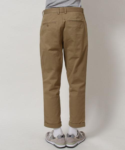 coen（コーエン）の「ツイル1タックテーパードアンクルパンツ（チノパンツ・メンズ・ネイビー/オリーブ/ベージュ・MEDIUM/SMALL/LARGE/X-LARGE）」の11枚目の写真