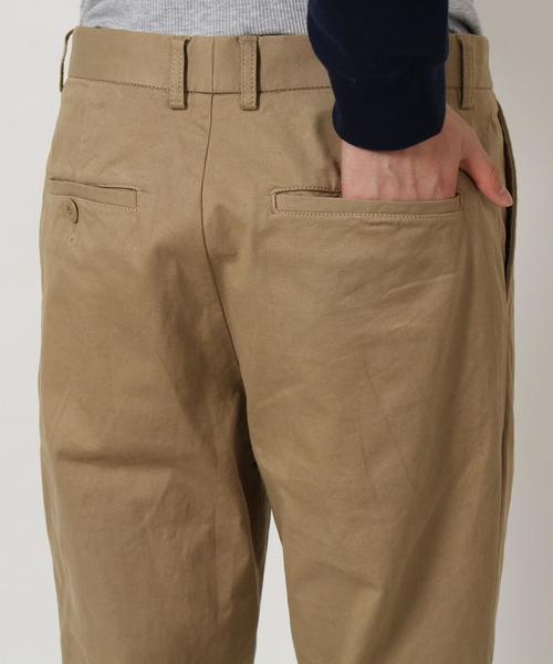 coen（コーエン）の「ツイル1タックテーパードアンクルパンツ（チノパンツ・メンズ・ネイビー/オリーブ/ベージュ・MEDIUM/SMALL/LARGE/X-LARGE）」の14枚目の写真