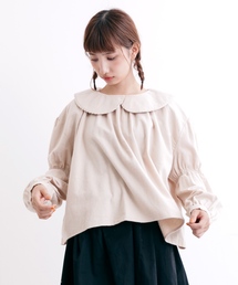 MERLOT | ビッグ襟ギャザースリーブトップス7108(シャツ/ブラウス)