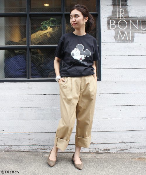 FRAMeWORK（フレームワーク）の「フレームワーク/MICKEY Tee (OOPS!)◆（Tシャツ/カットソー・レディース・ブラック/ホワイト・FREE）」の13枚目の写真