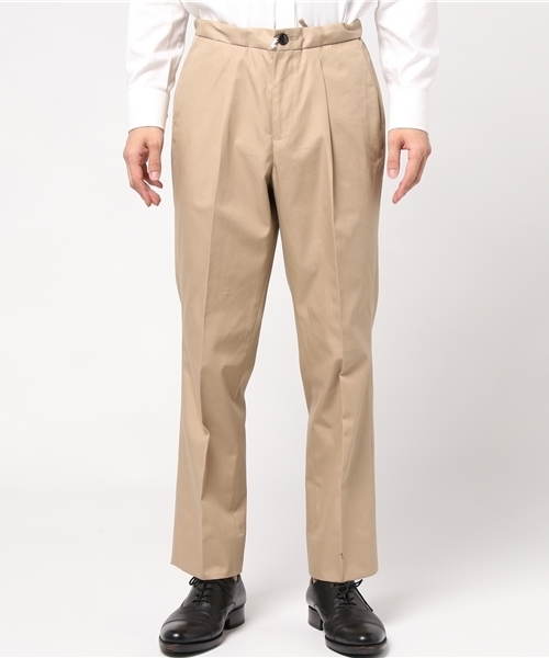 EDIFICE LA BOUCLE（エディフィスラブークル）の「◇LABOUCLE CPT30スペリュール1タックストレ-ト（チノパンツ・メンズ・ベージュ/サファリグリーン/ネイビー・44/46/48）」の5枚目の写真