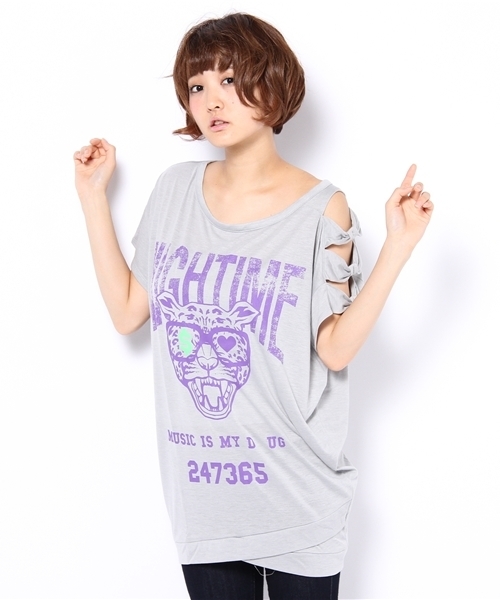 DANCE LB-03（ダンス エルビー・ゼロスリー）の「HIGH ドルマン（Tシャツ/カットソー・レディース・ホワイト系/ブラック系/グレー系2・FREE）」の3枚目の写真