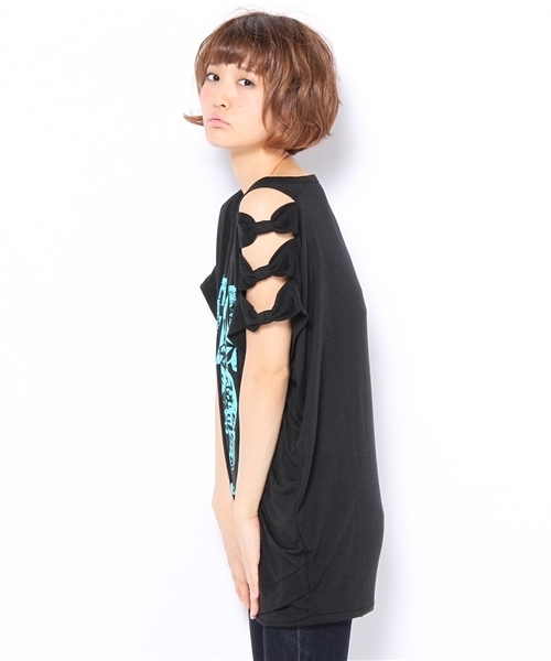 DANCE LB-03（ダンス エルビー・ゼロスリー）の「HIGH ドルマン（Tシャツ/カットソー・レディース・ホワイト系/ブラック系/グレー系2・FREE）」の4枚目の写真