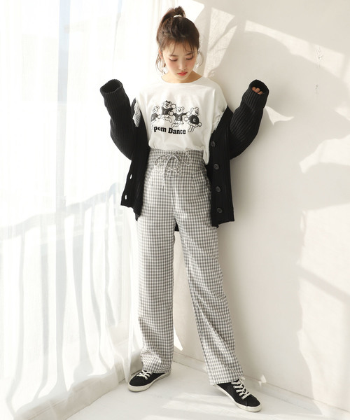 one after another NICE CLAUP(ワンアフターアナザーナイスクラップ)の「レースアップパンツ(その他パンツ・レディース・ネイビー/ブルー/ブラック系その他/ピンク系その他・SMALL/MEDIUM)」の15枚目の写真