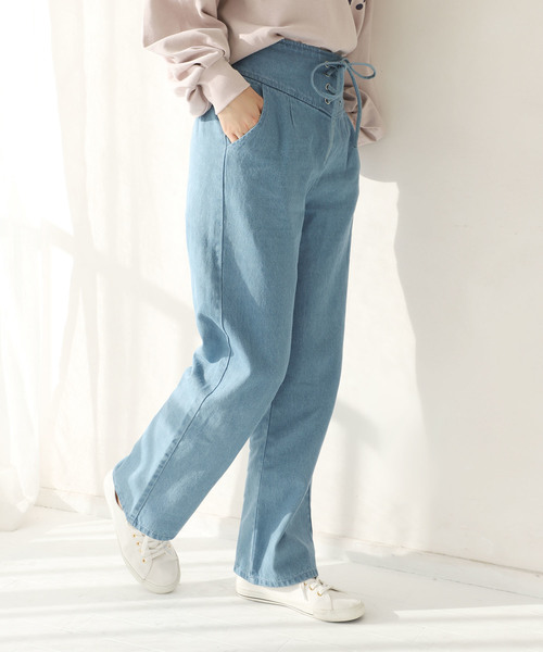 one after another NICE CLAUP(ワンアフターアナザーナイスクラップ)の「レースアップパンツ(その他パンツ・レディース・ネイビー/ブルー/ブラック系その他/ピンク系その他・SMALL/MEDIUM)」の18枚目の写真