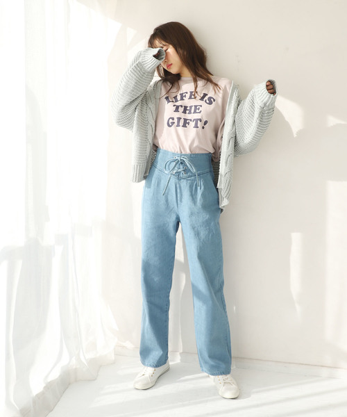 one after another NICE CLAUP(ワンアフターアナザーナイスクラップ)の「レースアップパンツ(その他パンツ・レディース・ネイビー/ブルー/ブラック系その他/ピンク系その他・SMALL/MEDIUM)」の19枚目の写真