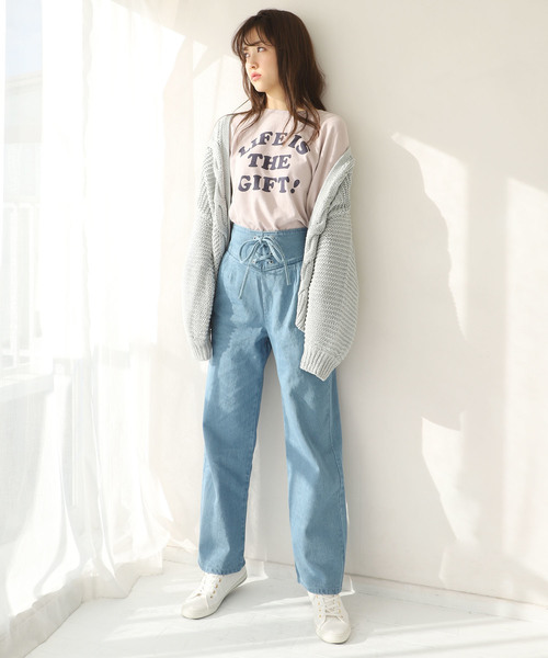 one after another NICE CLAUP(ワンアフターアナザーナイスクラップ)の「レースアップパンツ(その他パンツ・レディース・ネイビー/ブルー/ブラック系その他/ピンク系その他・SMALL/MEDIUM)」の20枚目の写真