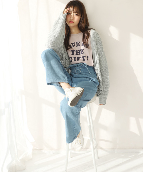 one after another NICE CLAUP(ワンアフターアナザーナイスクラップ)の「レースアップパンツ(その他パンツ・レディース・ネイビー/ブルー/ブラック系その他/ピンク系その他・SMALL/MEDIUM)」の21枚目の写真