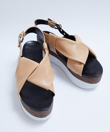 UNITED TOKYO | ウッドブロックプラットフォームサンダル(サンダル)