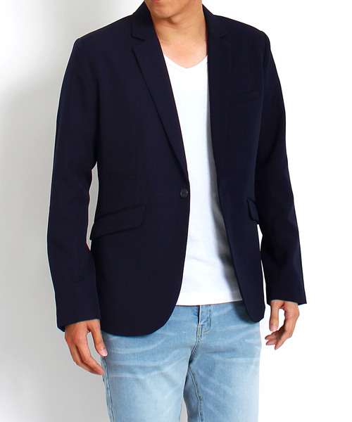 TopIsm(トップイズム)の「テーラードジャケット スラックスイージーパンツ セットアップ(セットアップ・メンズ・ストライプ/ブラック/ネイビー/グレー・L/LL/M)」の9枚目の写真