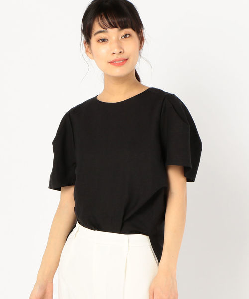 SHIPS for women - SHIPS バックボタンタックスリーブブラウス SHIPS（シップス）の「バックボタンタックスリーブプルオーバー