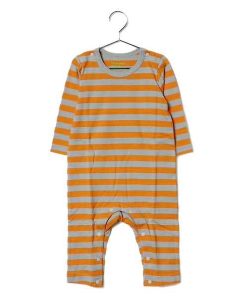 こども ビームス（コドモビームス）の「こども ビームス / "Daily Cut" 薄手ボーダー ロンパース (70～80)（ロンパース・キッズ・グレー/ブラウン/グリーン/ブルー系その他/その他1・70/80）」の2枚目の写真